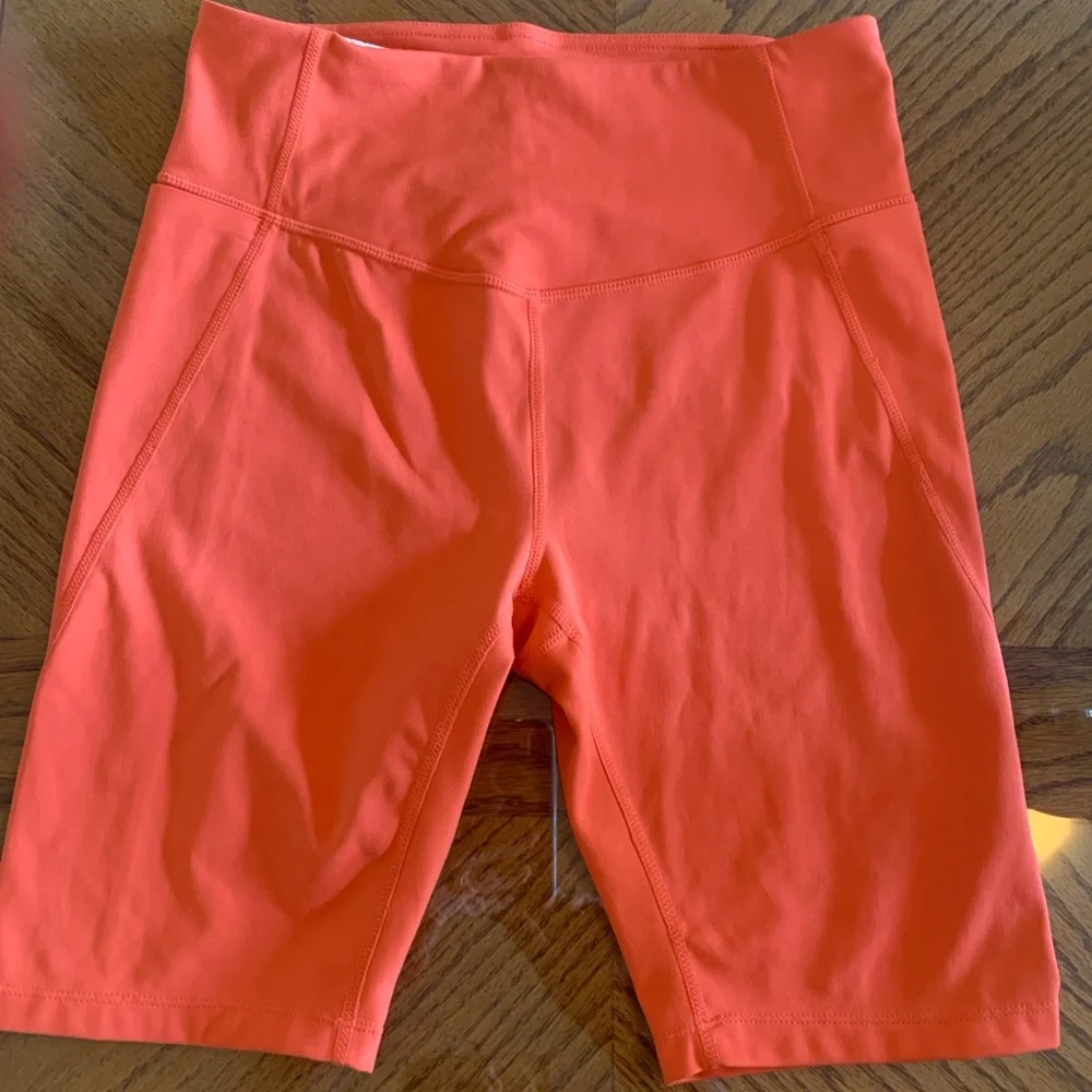 Zella Women's Vibrant Orange Bike Shorts